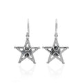 Starborn Campo del Cielo Meteorite Star Dangle Earrings in Sterling Silver