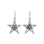 Starborn Campo del Cielo Meteorite Star Dangle Earrings in Sterling Silver