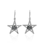 Starborn Campo del Cielo Meteorite Star Dangle Earrings in Sterling Silver