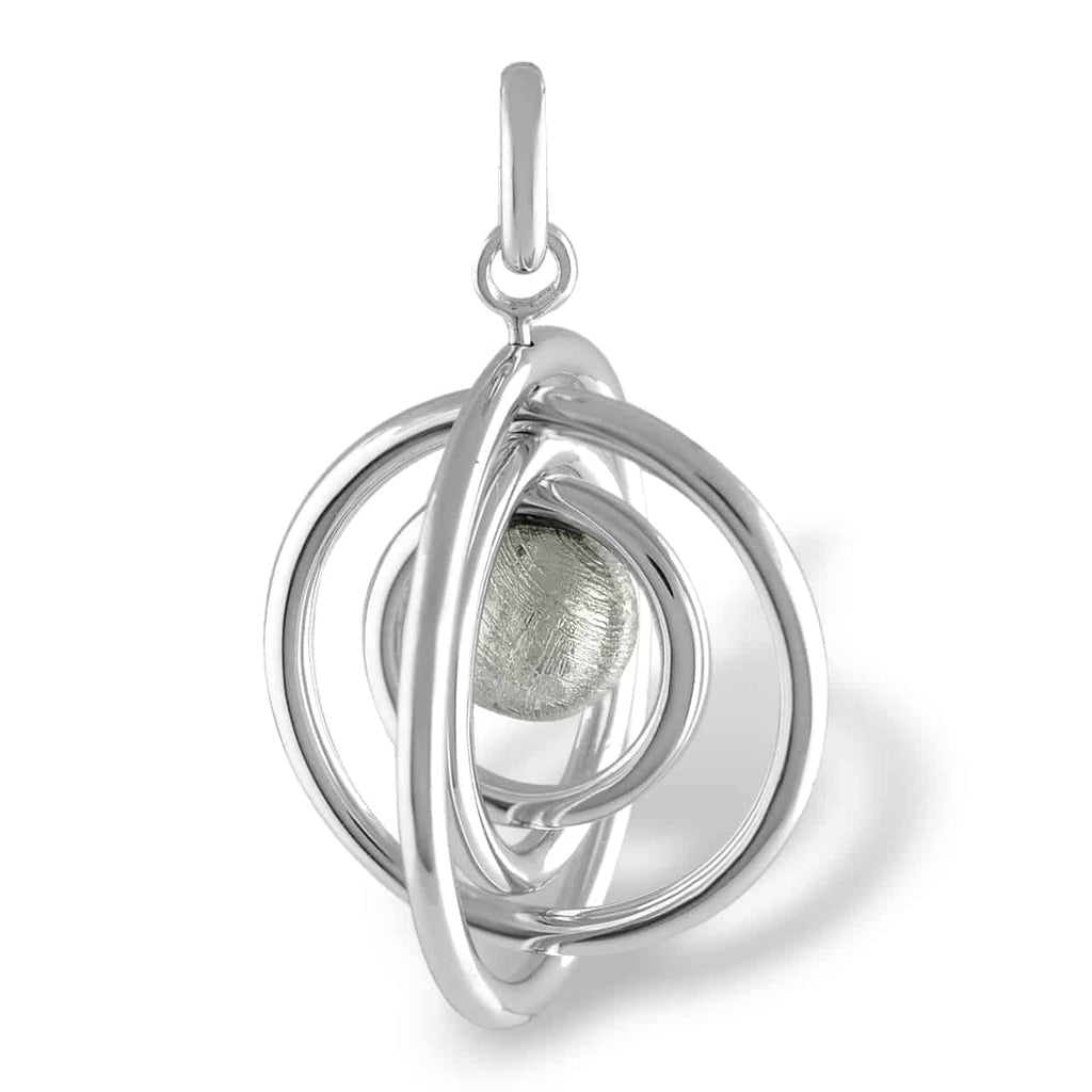Starborn Muonionalusta Meteorite Orbit Pendant in Sterling Silver