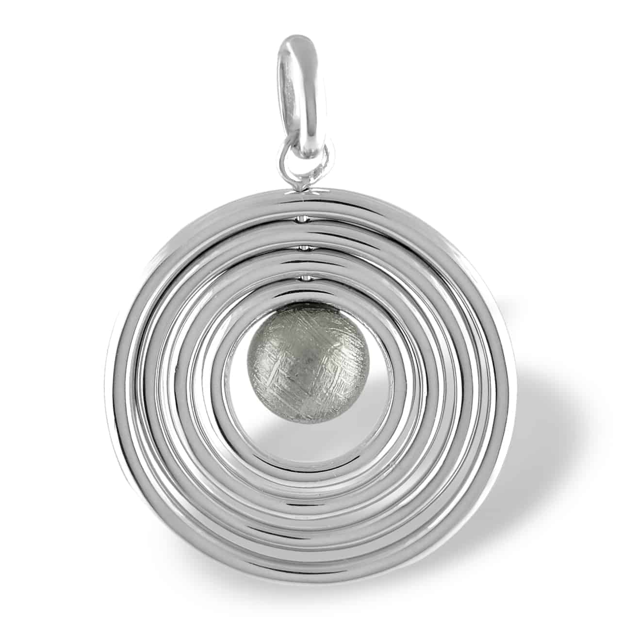 Starborn Muonionalusta Meteorite Orbit Pendant in Sterling Silver