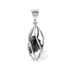 Starborn Campo del Cielo Meteorite Cage Pendant in Sterling Silver