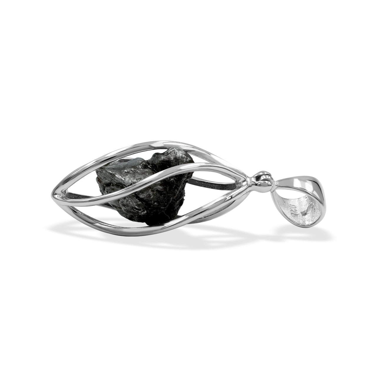 Starborn Campo del Cielo Meteorite Cage Pendant in Sterling Silver