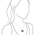 Starborn Campo Del Cielo Meteorite Moon Phases Pendant in Sterling Silver