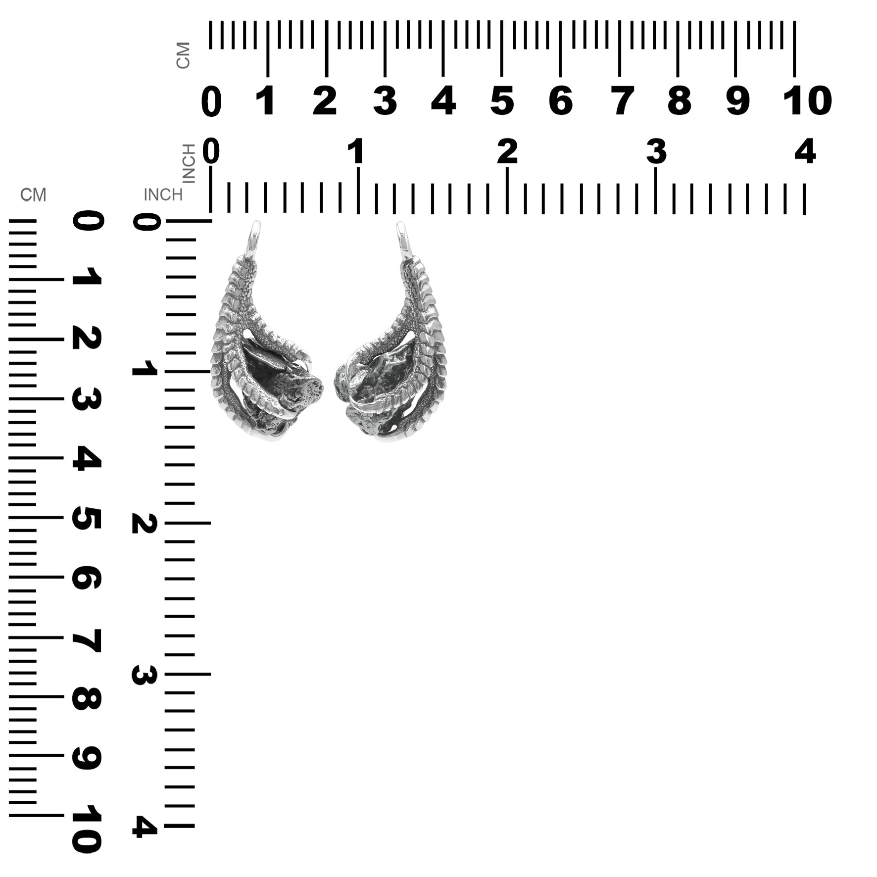 Starborn Gemstone Eagle Claw Pendant in Sterling Silver