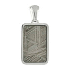 Starborn Muonionalusta Meteorite Rectangular Stainless Steel Pendant - mini