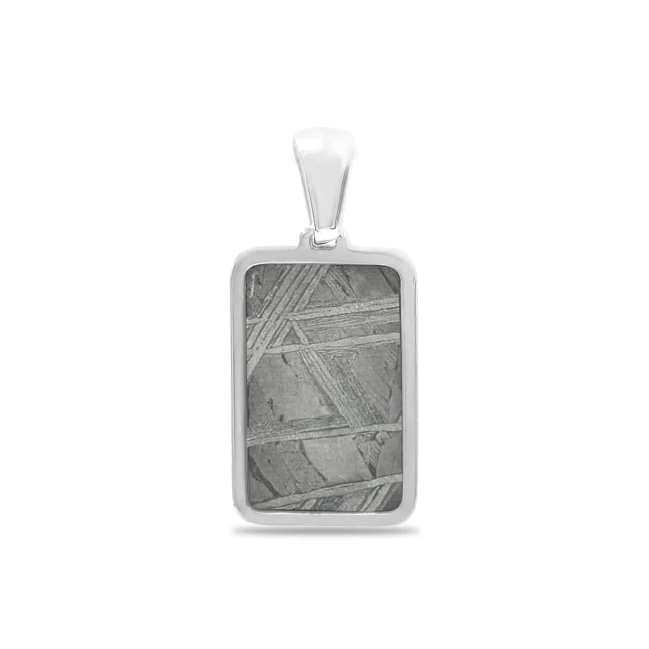 Starborn Muonionalusta Meteorite Rectangular Stainless Steel Pendant - mini