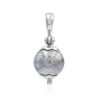 Starborn Muonionalusta Meteorite Sphere Flower Cap Pendant in Sterling Silver