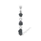 Starborn Agoudal Iron Meteorite Drop Pendant in Sterling Silver