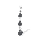 Starborn Agoudal Iron Meteorite Drop Pendant in Sterling Silver