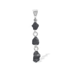 Starborn Agoudal Iron Meteorite Drop Pendant in Sterling Silver