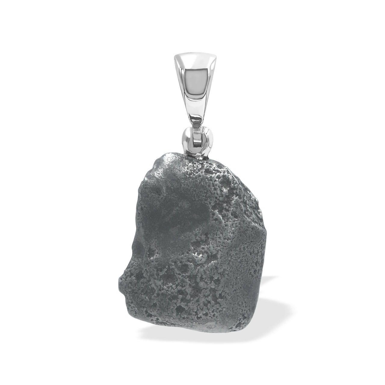 Starborn Sikhote Alin Meteorite Nugget Pendant in Sterling Silver