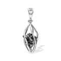 Starborn Campo del Cielo Meteorite Cage Pendant in Sterling Silver