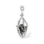 Starborn Campo del Cielo Meteorite Cage Pendant in Sterling Silver