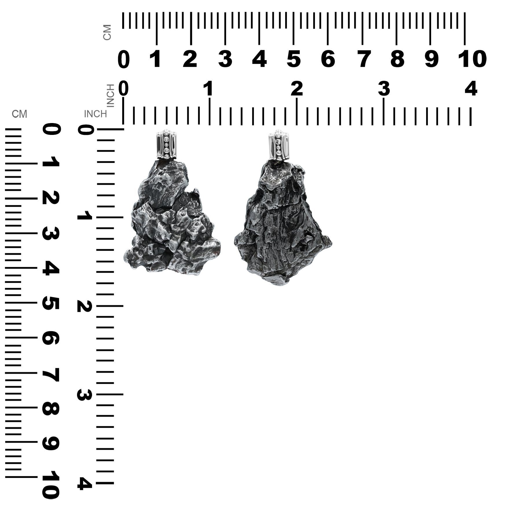 Starborn Campo del Cielo Meteorite Prong Set Pendant in Sterling Silver