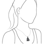 Starborn Campo del Cielo Meteorite Prong Set Pendant in Sterling Silver