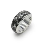 Starborn Campo del Cielo Meteorite Polished Nugget Inlay Ring in Sterling Silver