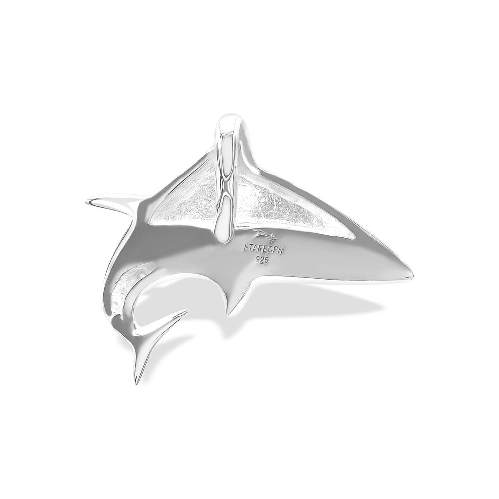 Starborn Abalone Shell Shark Pendant in Sterling Silver