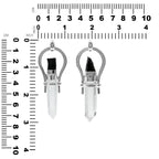 Starborn Elite Shungite and Quartz Crystal Horseshoe Pendant in Sterling Silver