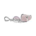 Starborn Morganite and White Topaz Pendant in Sterling Silver