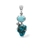 Starborn Campitos Turquoise with White Topaz in Sterling Silver