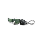 Starborn Moldavite & Campo del Cielo Meteorite Pendant in Sterling Silver