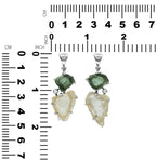 Starborn Moldavite and Libyan Desert Tektite Pendant in Sterling Silver