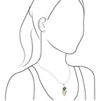 Starborn Moldavite and Libyan Desert Tektite Pendant in Sterling Silver