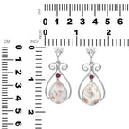 Starborn Pink Natrolite and Tourmaline Pendant in Fine Sterling Silver