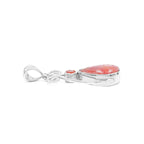 Starborn Magma Chalcedony with Faceted Carnelian Pendant in Sterling Silver
