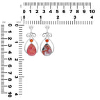 Starborn Magma Chalcedony with Faceted Carnelian Pendant in Sterling Silver