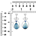 Starborn Blue Ice Glacierite with Faceted Kyanite Pendant in Sterling Silver