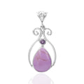Starborn Phosphosiderite and Amethyst Pendant in Sterling Silver