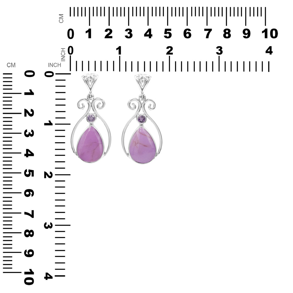 Starborn Phosphosiderite and Amethyst Pendant in Sterling Silver
