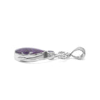 Starborn Purpurite and Amethyst Pendant in Fine Sterling Silver