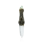 Starborn Quartz Crystal Wand Pendant with Aquamarine, Chrysoprase and Rainbow Moonstone