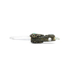 Starborn Quartz Crystal Wand Pendant with Aquamarine, Chrysoprase and Rainbow Moonstone
