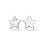 Starborn Gemstones Star Post Earrings in Sterling Silver