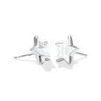 Starborn Gemstones Star Post Earrings in Sterling Silver