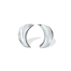 Starborn Gemstone Crescent Moon Post Style Earrings in Sterling Silver