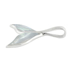 Starborn Mother of Pearl Whale Tail Pendant in Sterling Silver