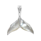 Starborn Mother of Pearl Whale Tail Pendant in Sterling Silver