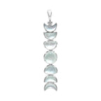 Starborn Mother Of Pearl Moon Phase Pendant in Sterling Silver