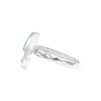 Starborn Mother of Pearl Crescent Moon Rings in Sterling Silver
