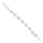 Starborn Rough Morganite Bracelet in Sterling Silver