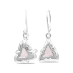 Starborn Rough Morganite Drop Earrings in Sterling Silver