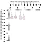 Starborn Rough Morganite Drop Earrings in Sterling Silver