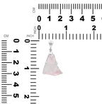 Starborn Morganite Rough Prong Set Pendant in Sterling Silver - Medium