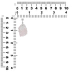 Starborn Morganite Rough Prong Set Pendant in Sterling Silver - Large