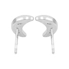 Starborn Gemstone Crescent Moon Post Style Earrings in Sterling Silver